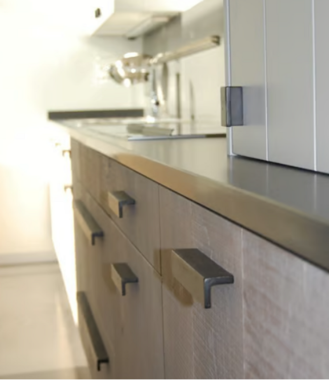 Dauby STUK MEUBELGREEP PML96/150 VEROUDERD IJZER - ZWART (VO) L150mm