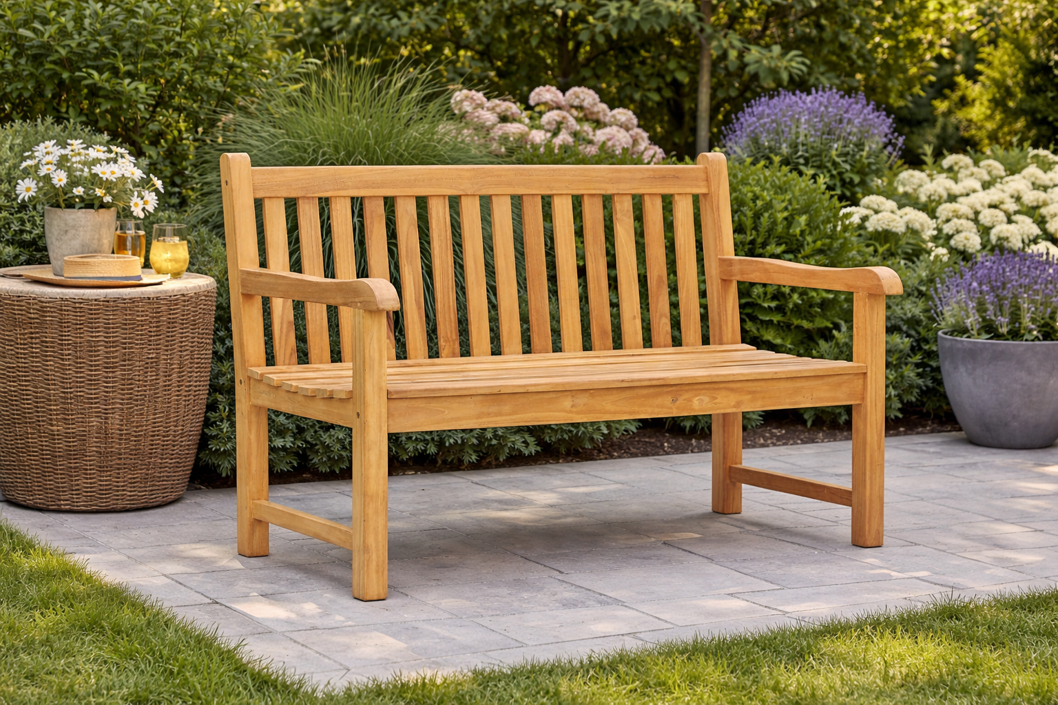 Rene Houtman Houten tuinbank 130 x 92 x 64 Cm