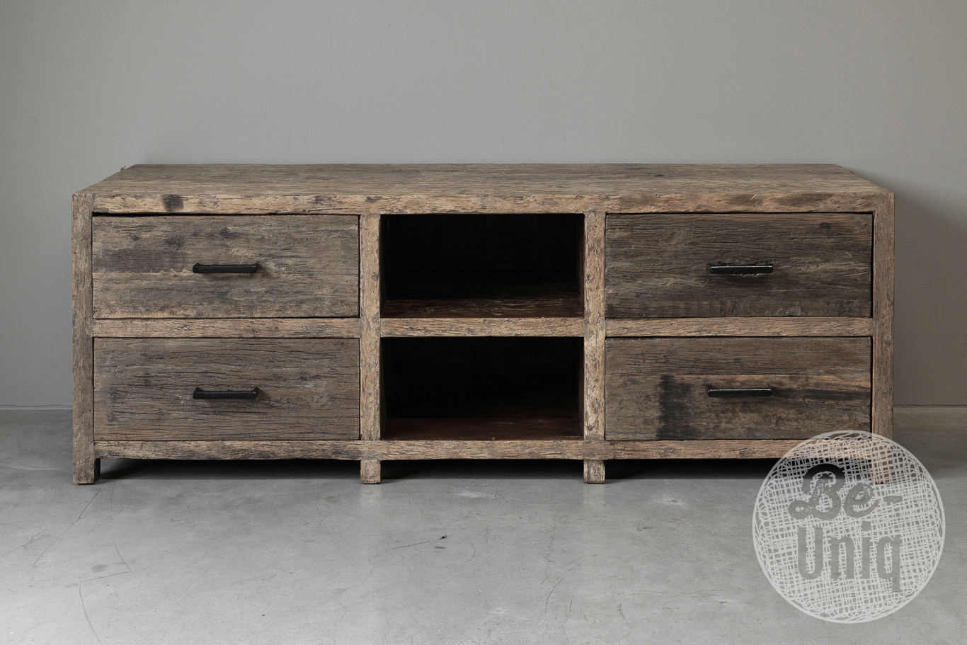 Be-Uniq TV-Dressoir | Oud Hout | Limited Edition | L160 cm