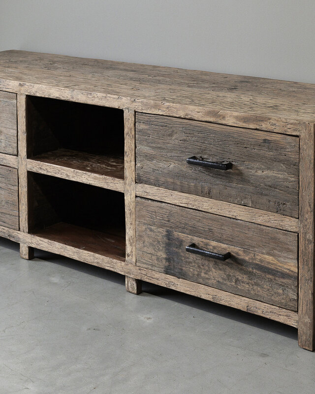 Be-Uniq TV-Dressoir | Oud Hout | Limited Edition | L160 cm