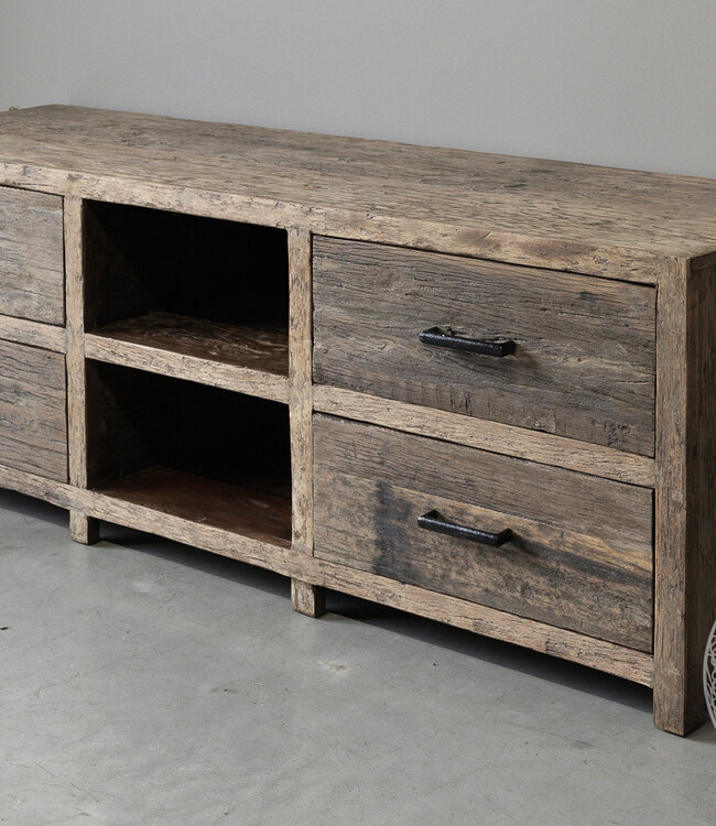 Be-Uniq TV-Dressoir | Oud Hout | Limited Edition | L160 cm