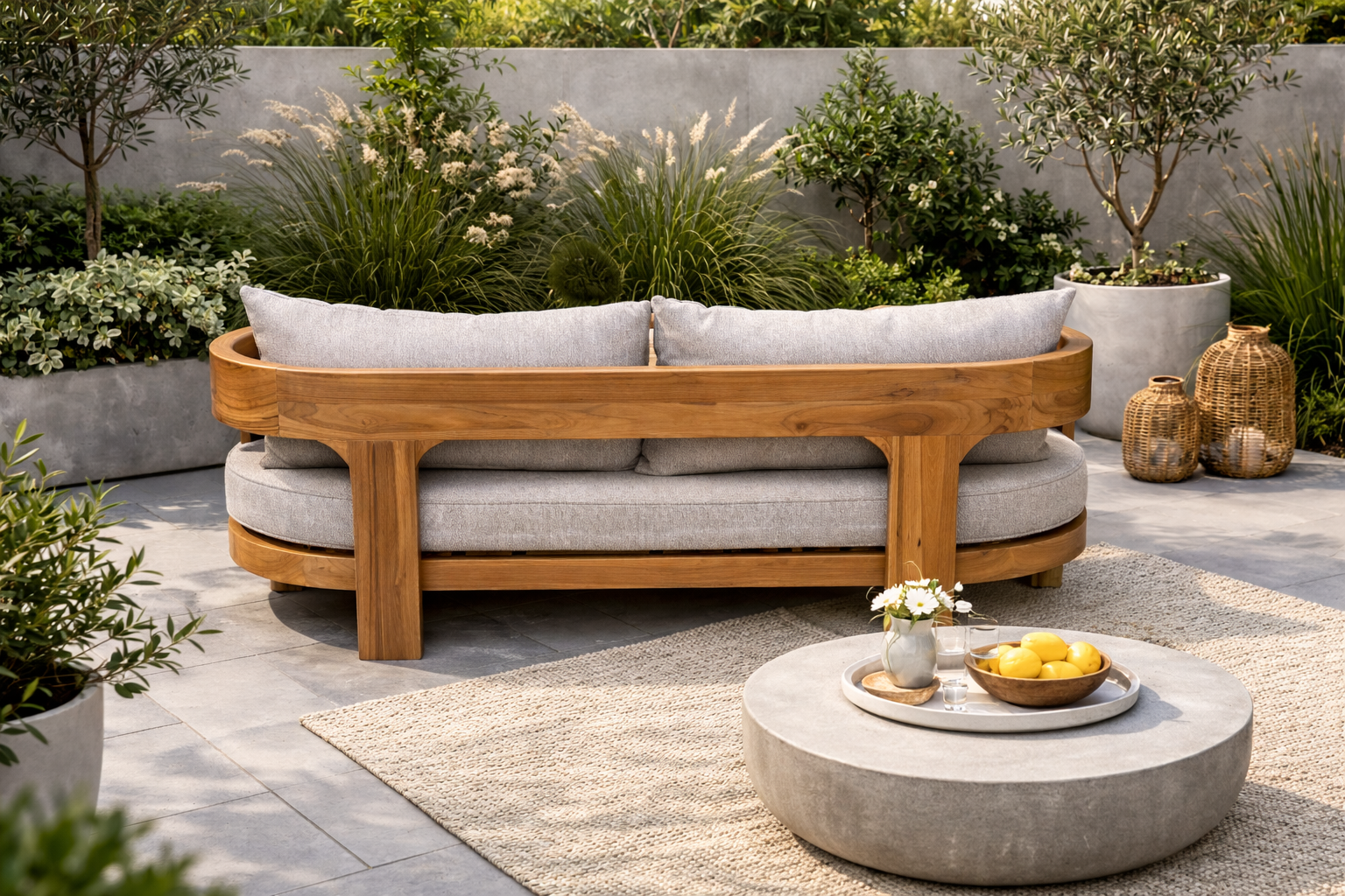 Rene Houtman Tuinbank Balby 2-zits 183x80x61 cm inclusief kussens