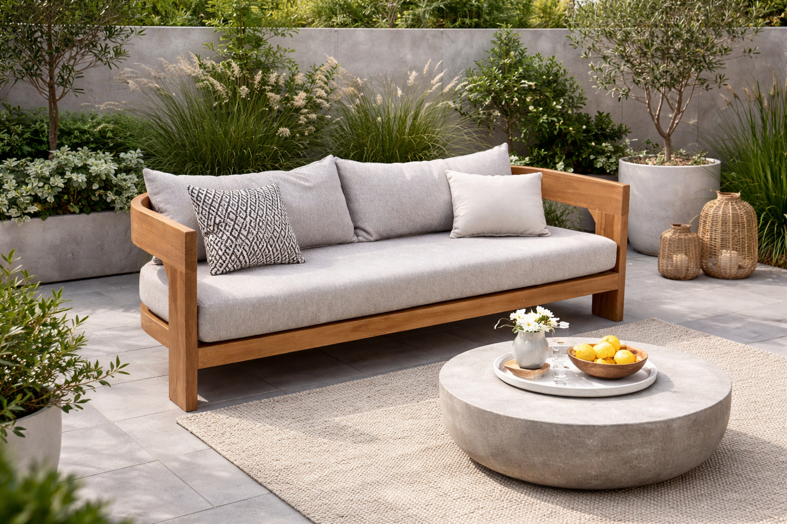 Rene Houtman Tuinbank Balby 2-zits 183x80x61 cm inclusief kussens