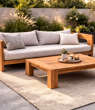 Rene houtman Tuinbank Balby 2-zits 183x80x61 cm inclusief kussens