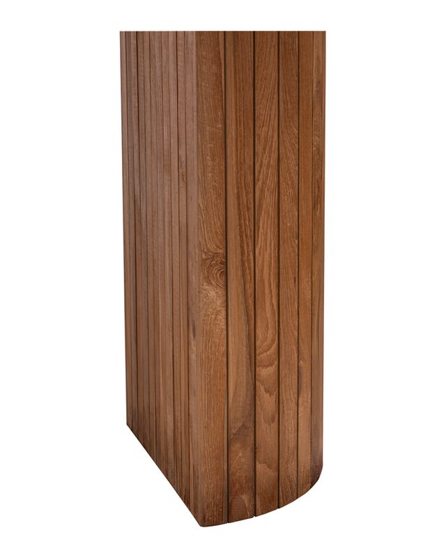 Rene Houtman Tuintafel Hout Rond Afgeronde Poten 240x100x78 Cm