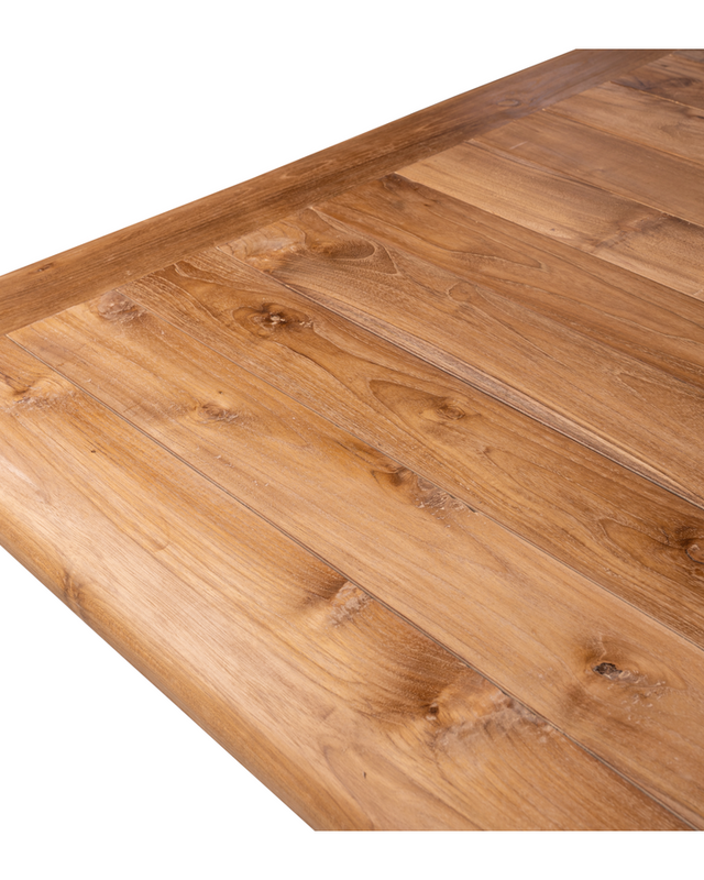 Rene Houtman Tuintafel Hout Rond Afgeronde Poten 240x100x78 Cm
