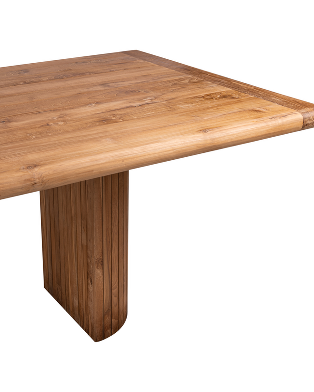Rene Houtman Tuintafel Hout Rond Afgeronde Poten 240x100x78 Cm