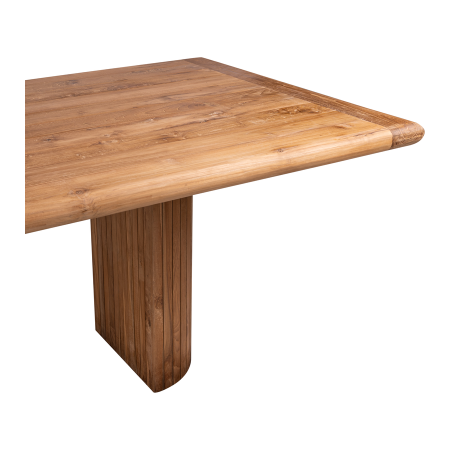 Rene Houtman Tuintafel Hout Rond Afgeronde Poten 240x100x78 Cm