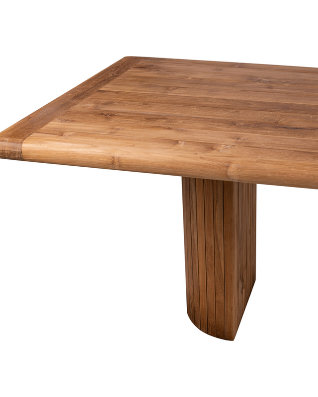 Rene Houtman Tuintafel Hout Rond Afgeronde Poten 240x100x78 Cm