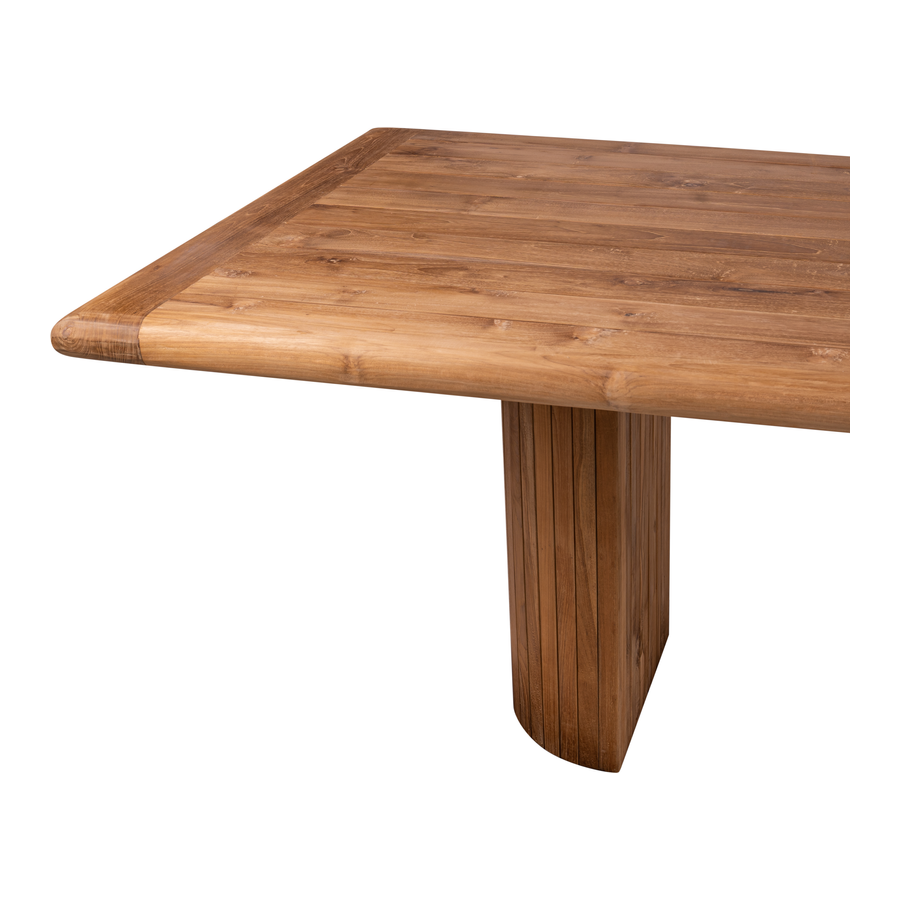 Rene Houtman Tuintafel Hout Rond Afgeronde Poten 240x100x78 Cm