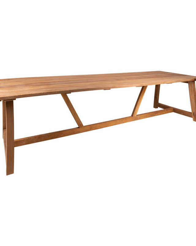 Rene Houtman Tuinset Teak Olivia Tuintafel 240 + Zitbankje 350 Cm
