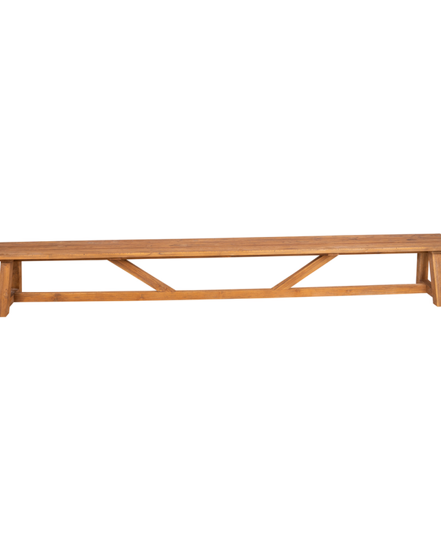Rene Houtman Tuinset Teak Olivia Tuintafel 240 + Zitbankje 350 Cm