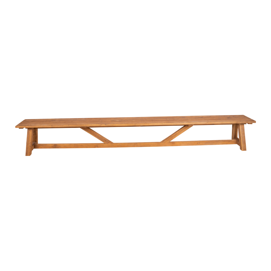 Rene Houtman Tuinset Teak Olivia Tuintafel 240 + Zitbankje 350 Cm