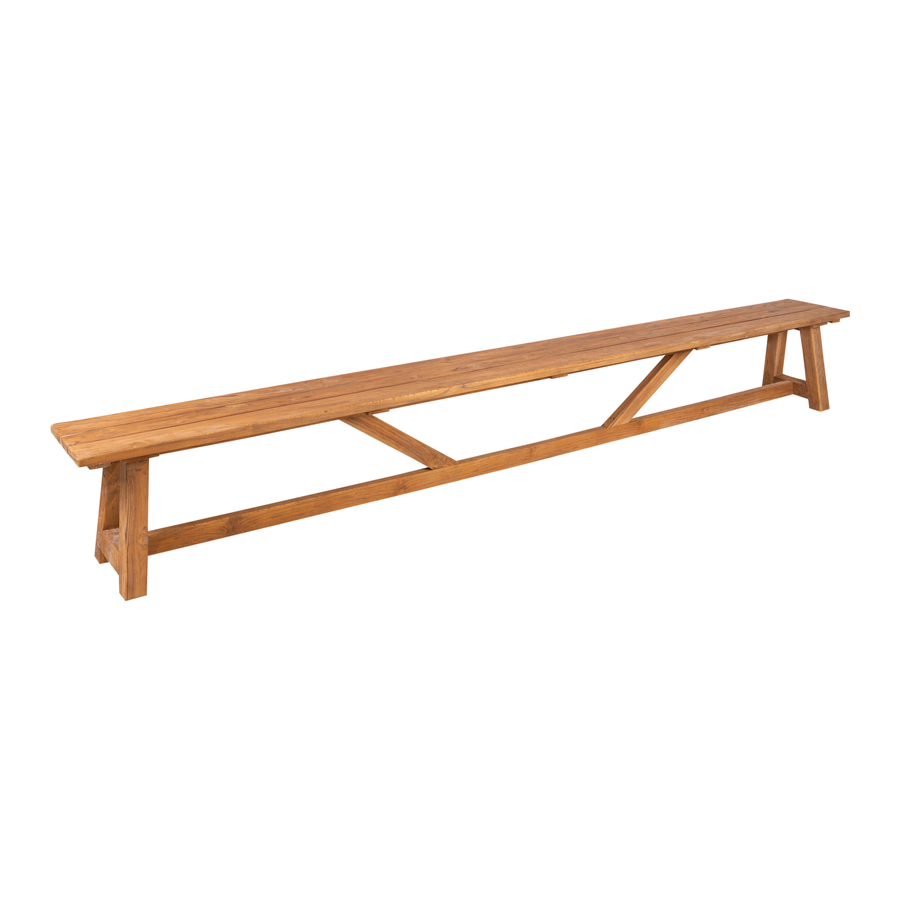 Rene Houtman Tuinset Teak Olivia Tuintafel 240 + Zitbankje 350 Cm