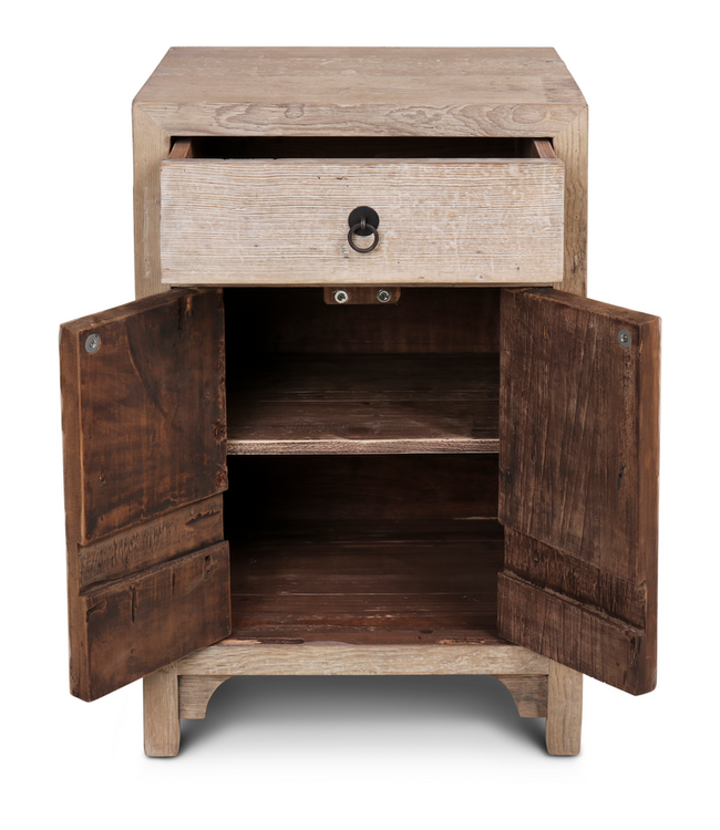 Rene Houtman Nachtkastje Saar 1 lade, 2-deurs Licht Hout