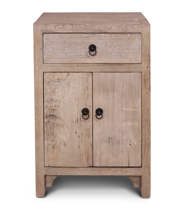 Rene Houtman Nachtkastje Saar 1 lade, 2-deurs Licht Hout