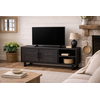 Tv-Meubel Dallie Zwart- 160x40x65 Cm - Houtsnijwerk