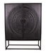 Rene Houtman Kast 2-Deurs Dallie Zwart Rond Houtsnijwerk - B140xD50xH180 Cm