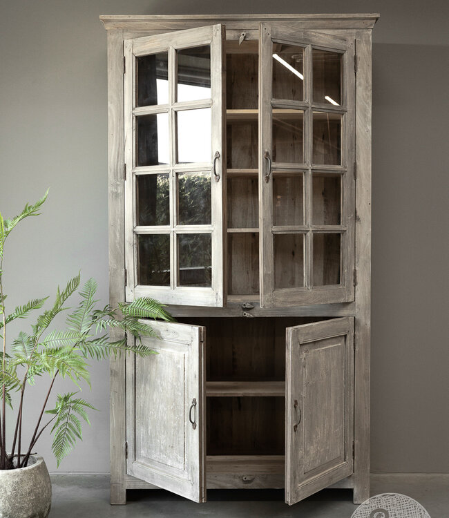 Be-Uniq Oude vitrinekast | India | H228 cm