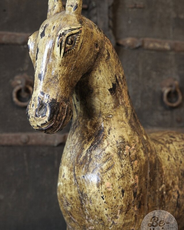 Be-Uniq Houten Paard | India | H60 x B56 x D12 cm