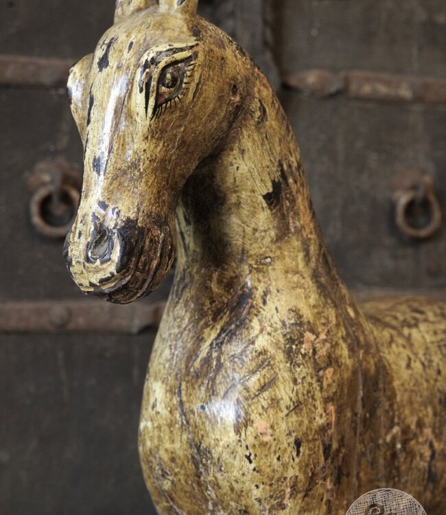 Be-Uniq Houten Paard | India | H60 x B56 x D12 cm