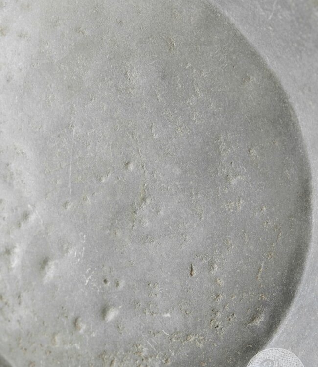 Be-Uniq Antieke Schaal Op Standaard | Marmer | H59 cm