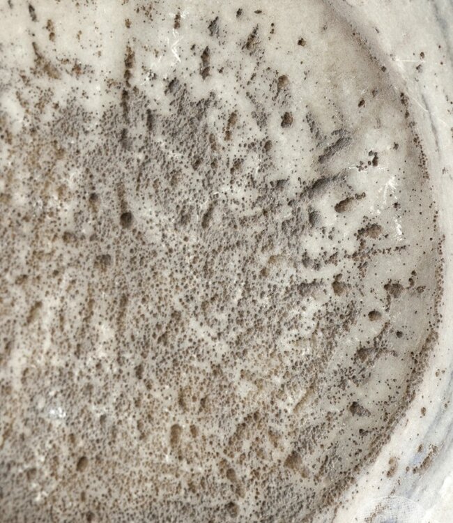 Be-Uniq Antieke Schaal Op Standaard | Marmer | H60 cm | Nr 2