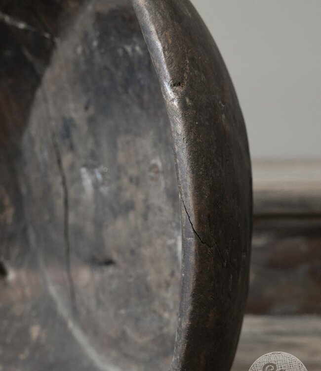 Be-Uniq Antieke Schaal Op Standaard | Marmer | H60 cm