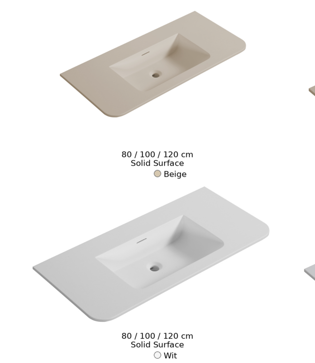 Rene Houtman Badkamermeubel Set Marseille Rond - Bruin Eiken - Stel Samen