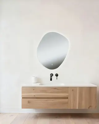 Wiesbaden Ellva Spiegel | Organisch | LED | 100 x 85 cm