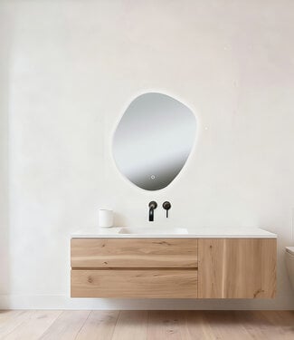 Wiesbaden Ellva Spiegel | Organisch | LED | 70 x 80 cm