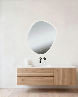 Wiesbaden Ellva Spiegel | Organisch | LED | 120 x 100 cm