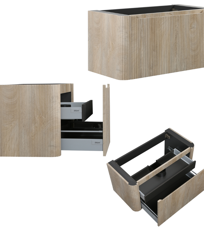 Rene Houtman Badkamermeubel Marseille Rond | Licht Eiken | Stel Samen