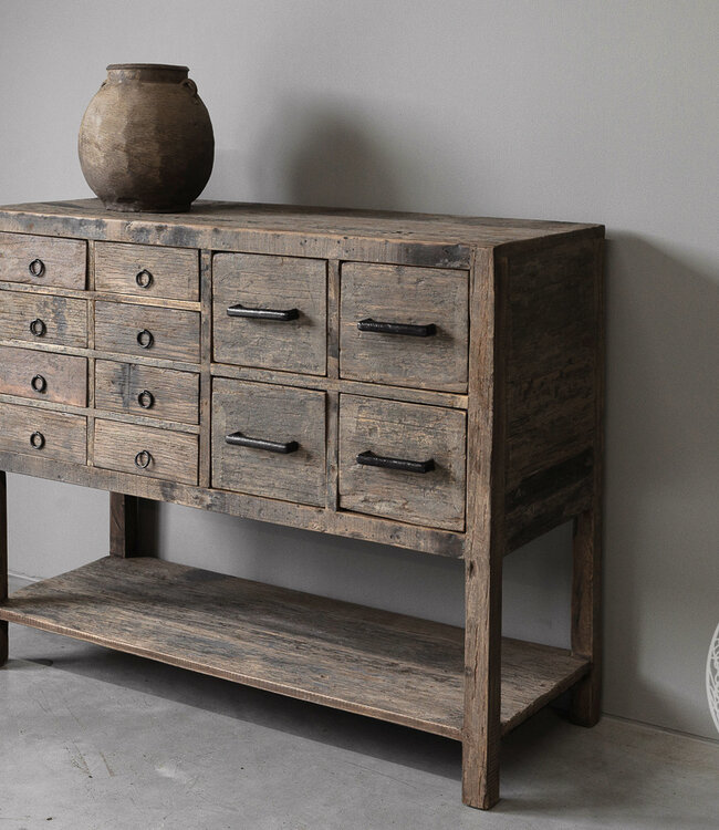 Be-Uniq Wandtafel Oud hout | Limited Edition | H90 cm