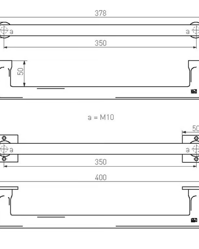 Dauby STUK DEURGREEP PPH RUW BRONS (RB) 350mm