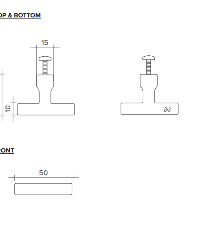 Dauby STUK MEUBELKNOP PQT WIT BRONS (WB)