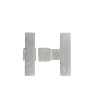 Dauby STUK MEUBELKNOP PQT MAT WIT BRONS (WBS)