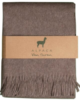 Van Buren sinds 1861 Alpaca Plaid | Chocolade | 200x150 cm