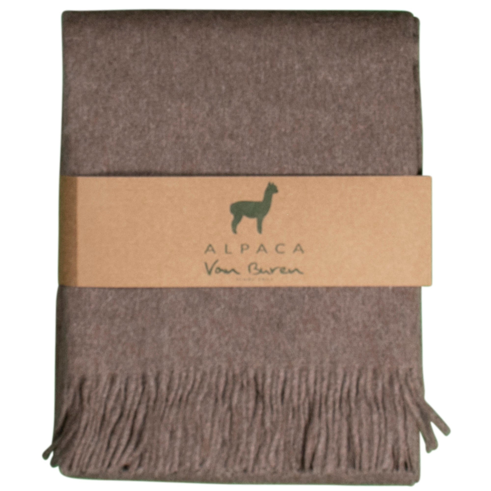 Van Buren sinds 1861 Alpaca Plaid | Chocolade | 200x150 cm