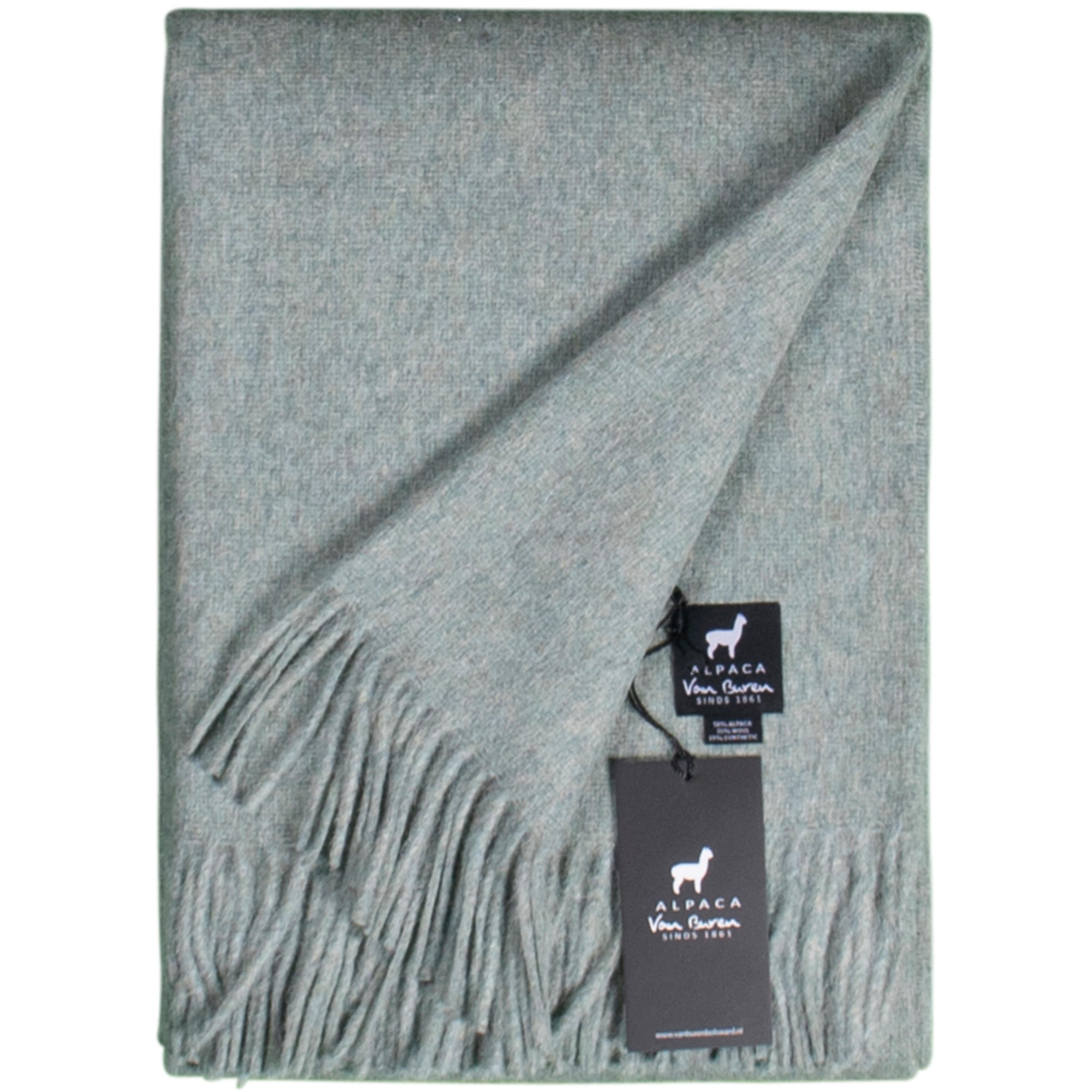 Van Buren sinds 1861 Alpaca Plaid | Mint | 200x150 cm
