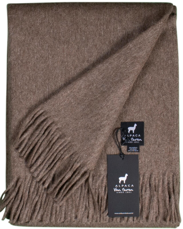 Van Buren sinds 1861 Alpaca Plaid | Chocolade | 200x150 cm