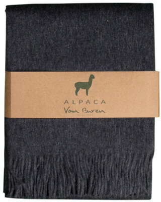 Van Buren sinds 1861 Alpaca plaid | antraciet | 200x150 cm