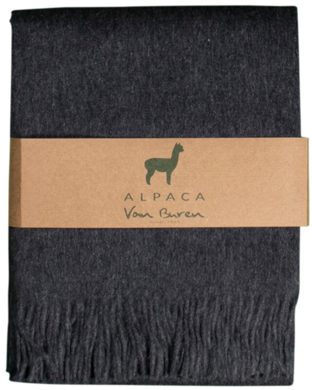 Van Buren sinds 1861 Alpaca plaid | antraciet | 200x150 cm