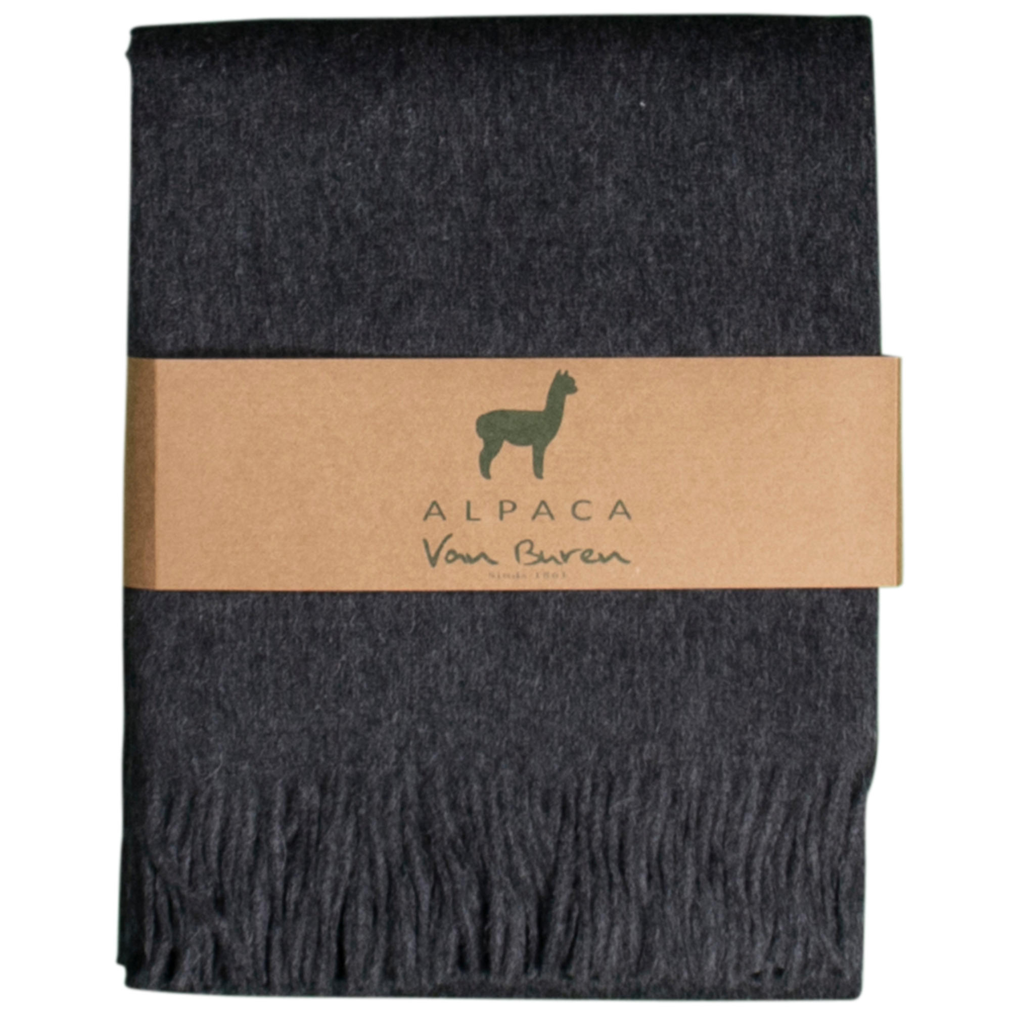 Van Buren sinds 1861 Alpaca plaid | antraciet | 200x150 cm
