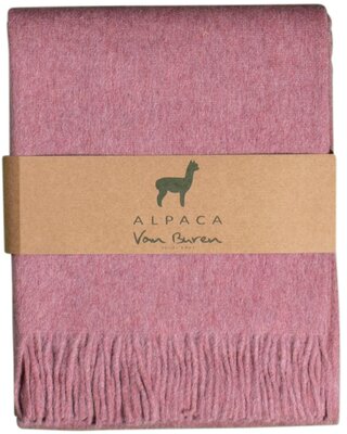 Van Buren sinds 1861 Alpaca Plaid | Roze | 200 x 150 cm