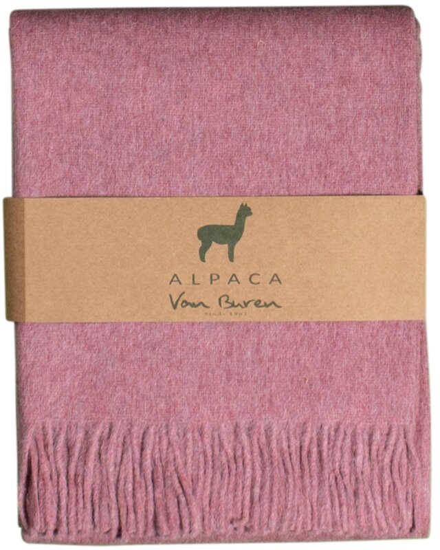 Van Buren sinds 1861 Alpaca Plaid | Roze | 200 x 150 cm