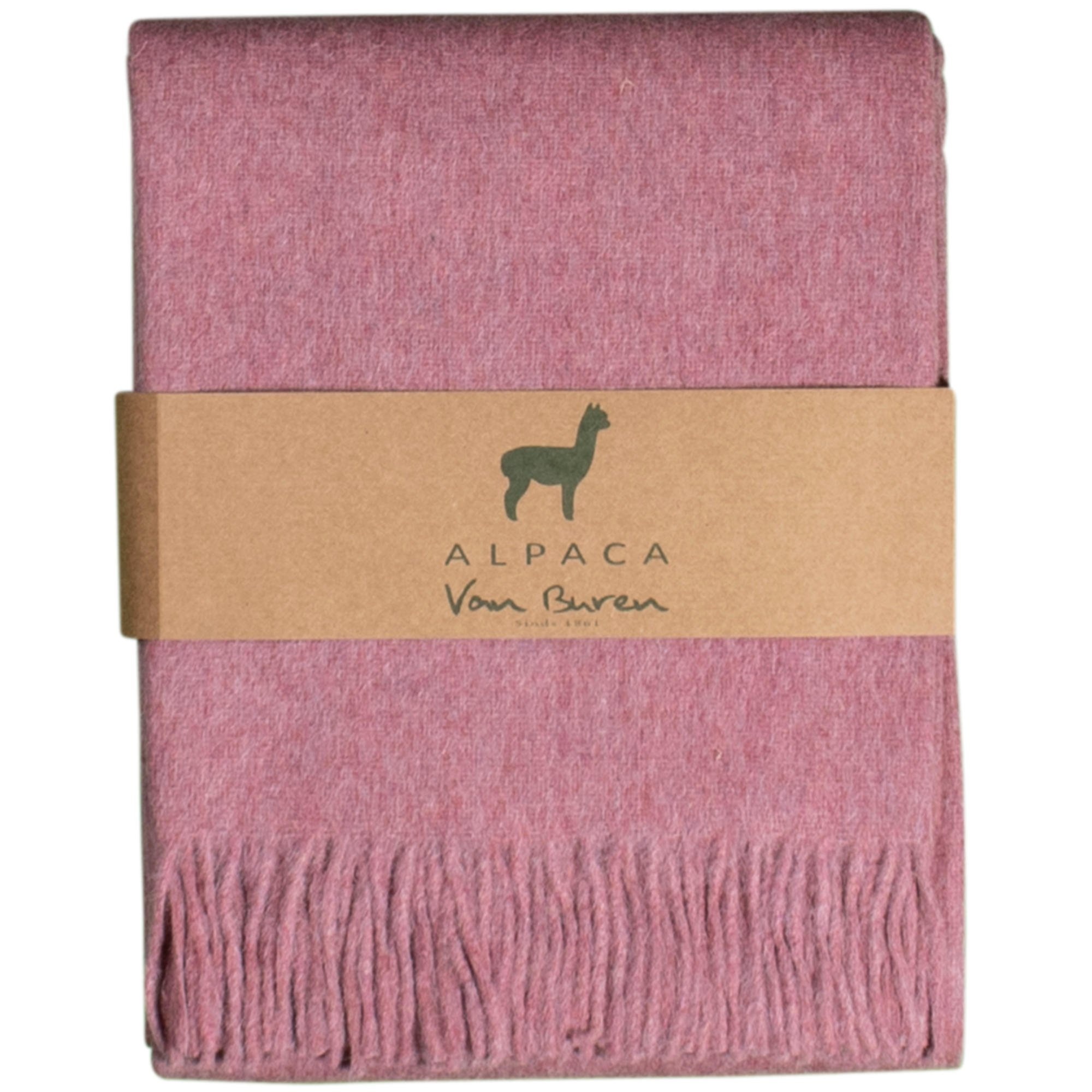 Van Buren sinds 1861 Alpaca Plaid | Roze | 200 x 150 cm