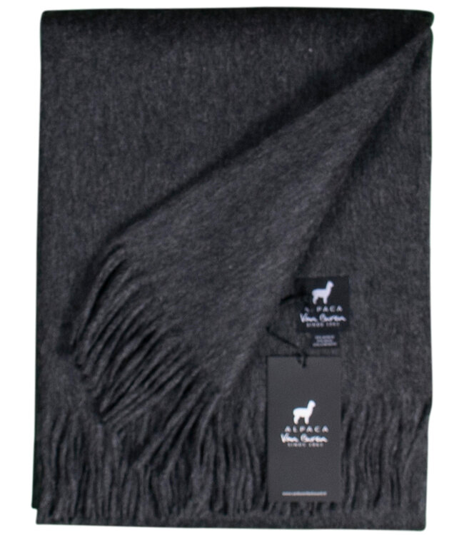 Van Buren sinds 1861 Alpaca plaid | antraciet | 200x150 cm