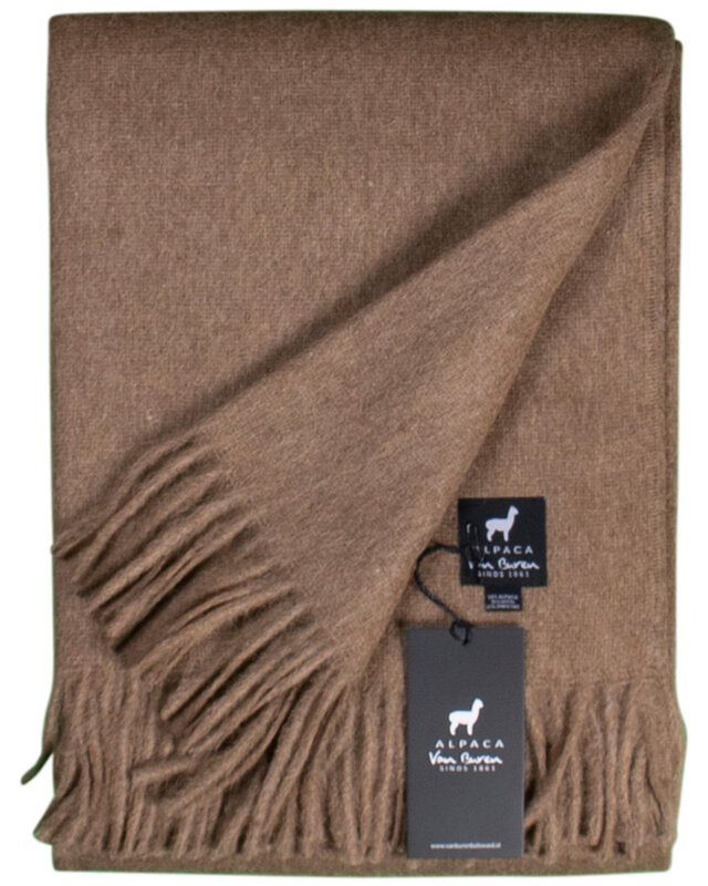 Van Buren sinds 1861 Alpaca plaid | Karamel | 200x150 cm