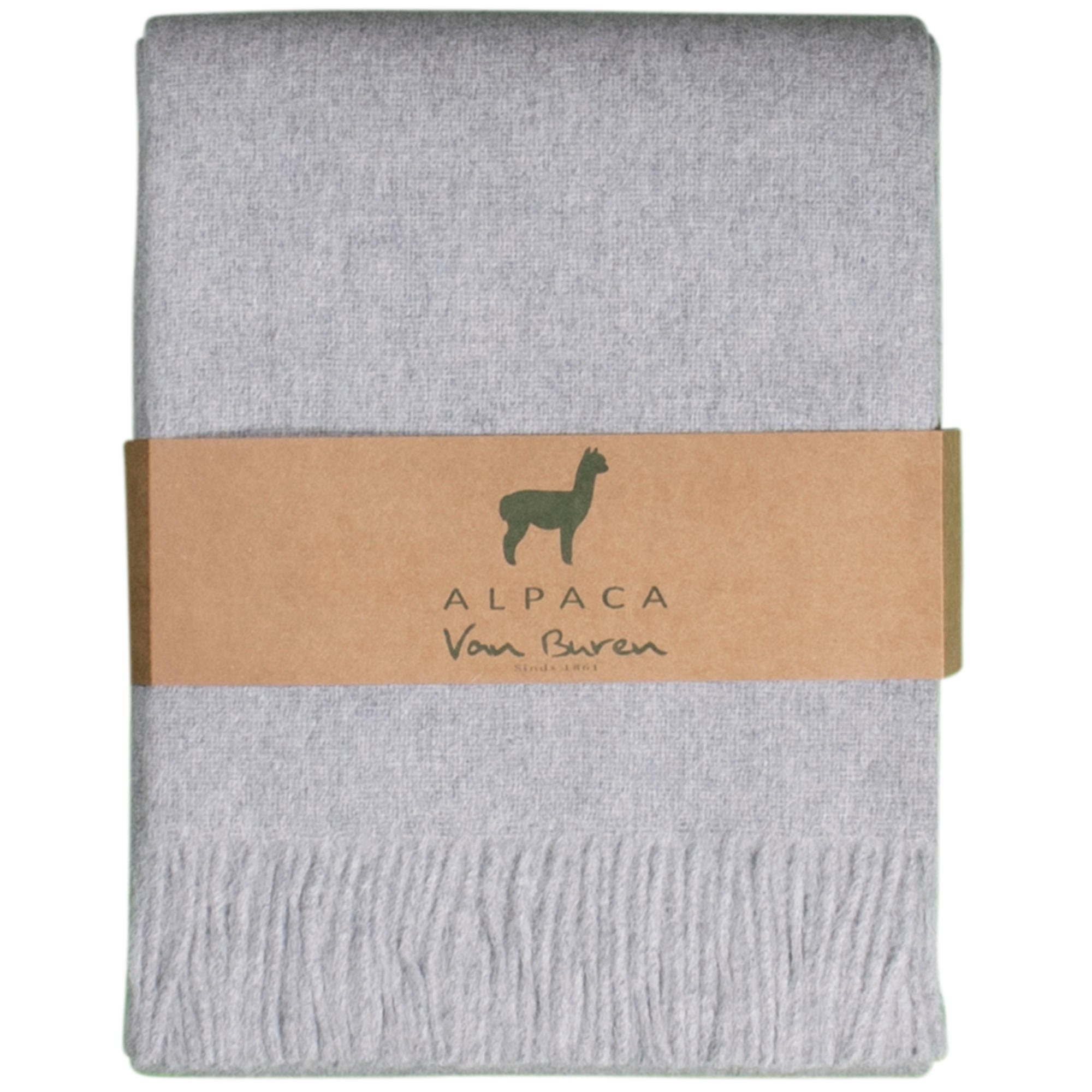 Van Buren sinds 1861 Alpaca Plaid | Lichtgrijs | 200x150cm